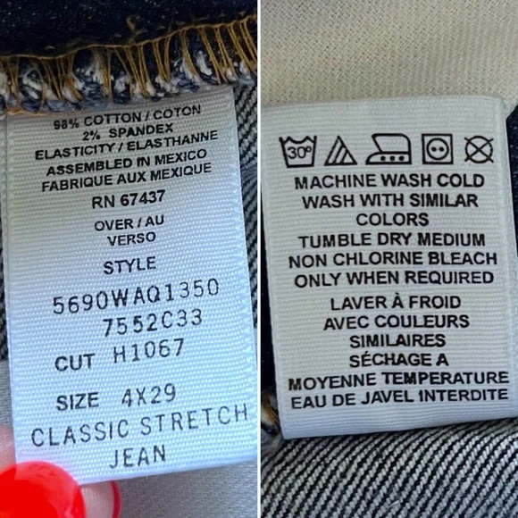 Ralph Lauren Classic Stretch Straight Jeans in Blue Medium Wash • 4 x 29” Inseam - Picture 8 of 8